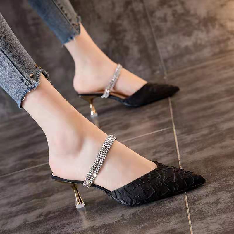 Sandal Cao Gót Mũi Nhọn Thời Trang Xuân Hè 2023 Dành Cho Nữ