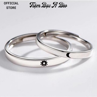 Nhẫn đôi bạc ta siêu phẩm hè thu 2023 free size - nhẫn bạc đôi a béo silver