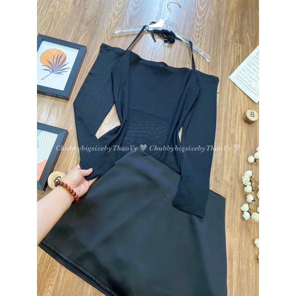 SET ÁO LƯỚI TRỄ VAI CHÂN VÁY BODY BIGSIZE TỪ 50-100kg