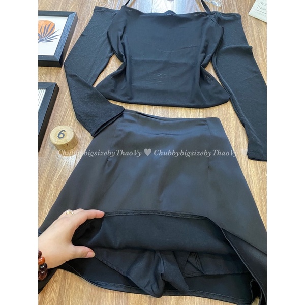 SET ÁO LƯỚI TRỄ VAI CHÂN VÁY BODY BIGSIZE TỪ 50-100kg