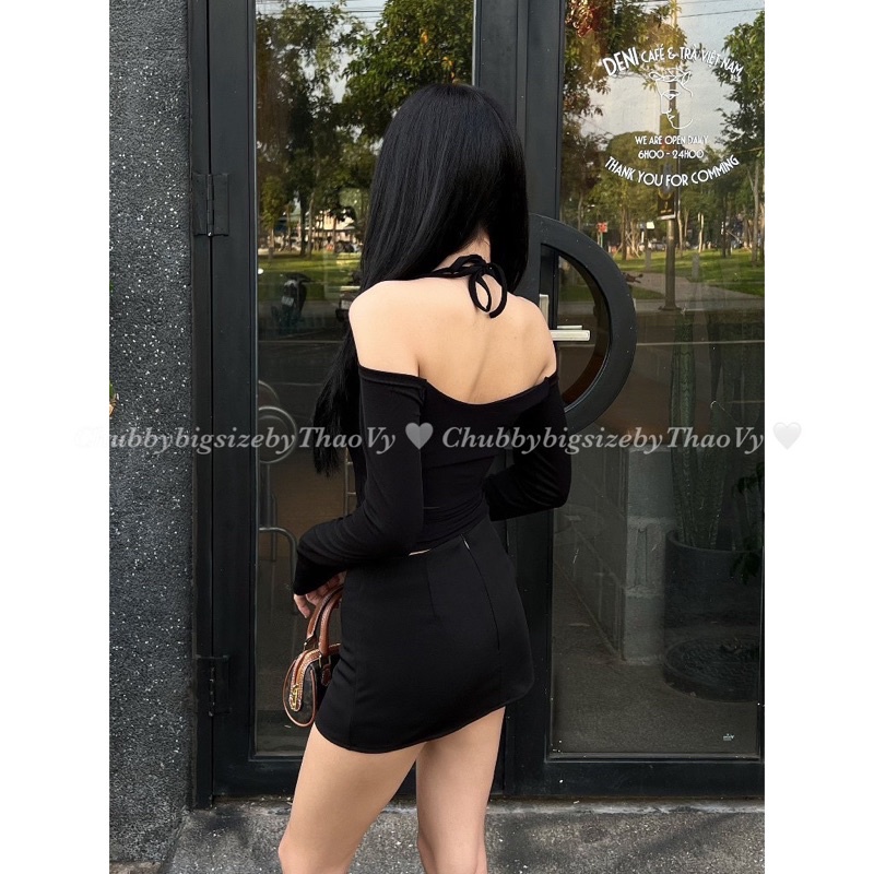 SET ÁO LƯỚI TRỄ VAI CHÂN VÁY BODY BIGSIZE TỪ 50-100kg