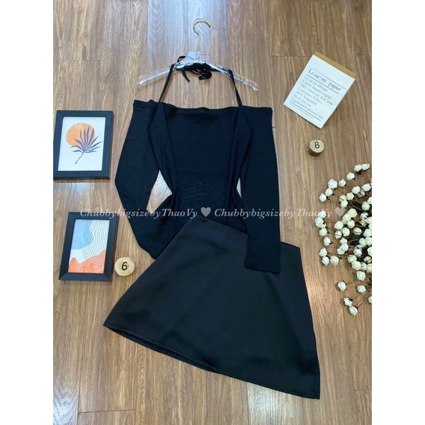 SET ÁO LƯỚI TRỄ VAI CHÂN VÁY BODY BIGSIZE TỪ 50-100kg