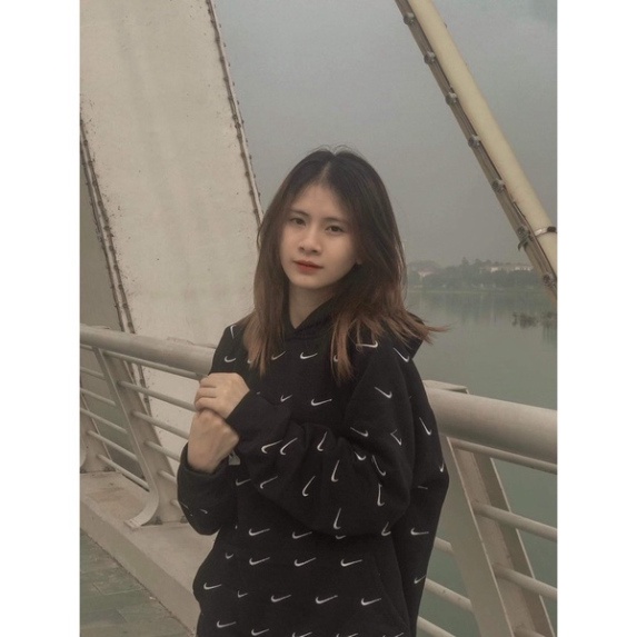 Áo Hoodie Ni.k.e In Nỉ Bông Siêu Dày Hot Trend  Unisex