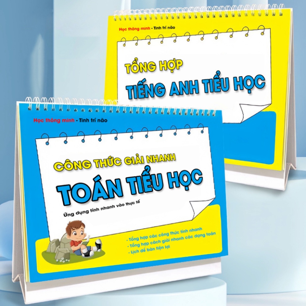 Combo Bộ Lịch Công Thức Toán Học, Tiếng Anh Sổ Tay Tổng Hợp Kiến Thức Dành Cho Học Sinh Tiểu Học - Hàng chính Hãng B998
