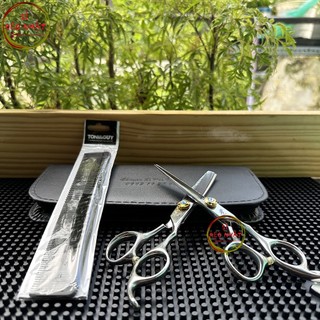 Bộ kéo cắt tóc kéo tỉa tóc Nhật Bản cao cấp thép nguyên bản HV1 [Mua bộ kéo tặng bao da+2 lược+chỉnh kéo]