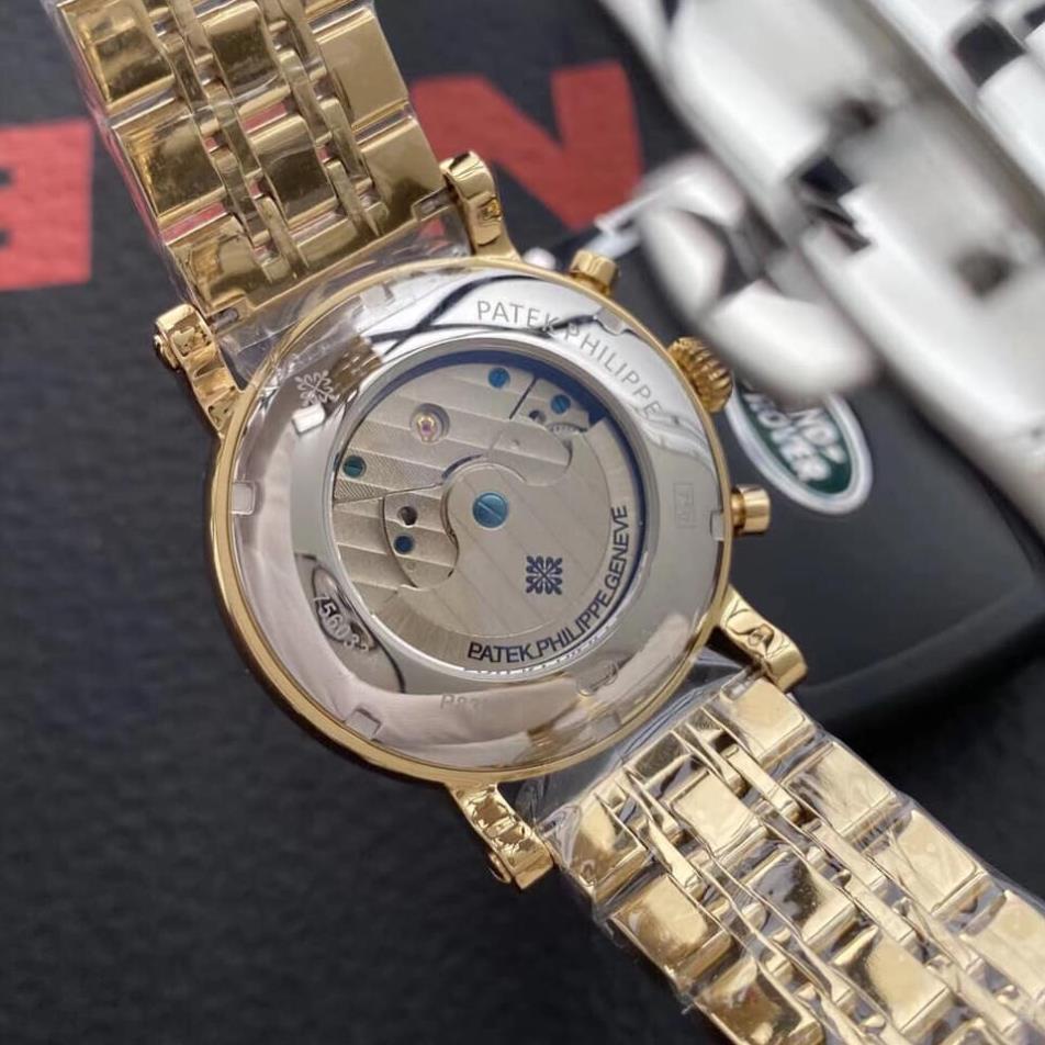 Đồng hồ Nam Pt 6kim trăng sao size 40-41 dây kim loại vàng gold