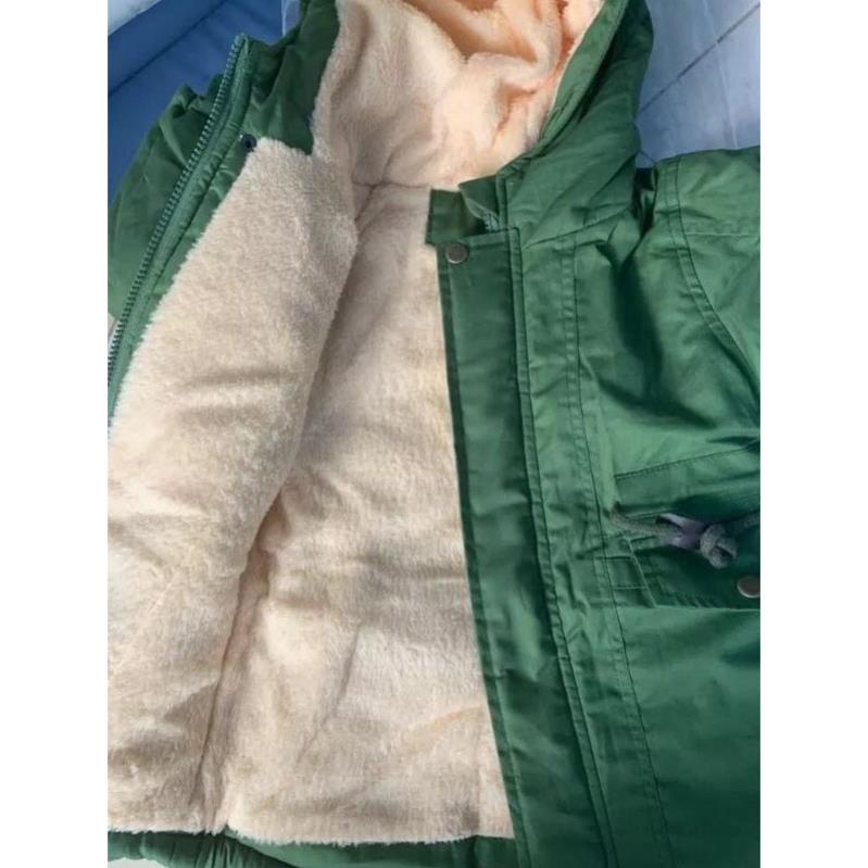 Áo khoác parka hàng xuất lót lông siêu ấm, áo khoác kaki dày dặn cho bé đến 30kg HANG kids