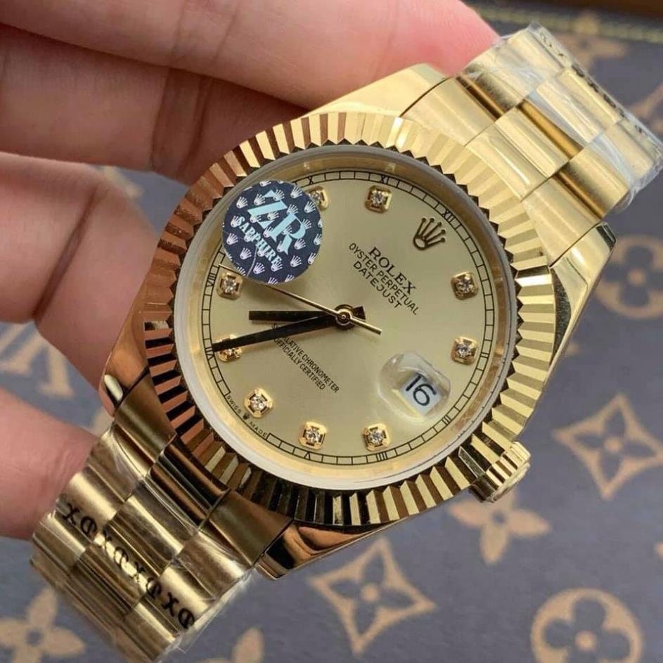 Đồng hồ Nam Rolex máy nhật vàng dòng cơ Automatic size 4100