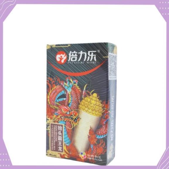 Bao cao su Bi siêu gai Pleasure More kích thích mãnh liệt gai mềm không đau hộp 2 cái  Codomi