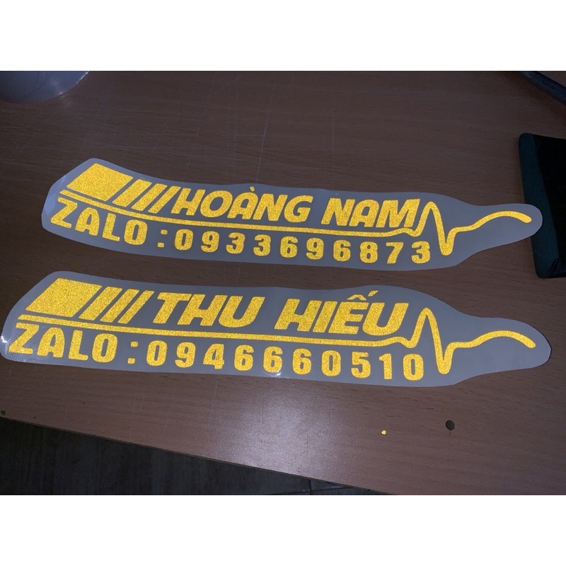 Tên dán xe + số điện thoại
