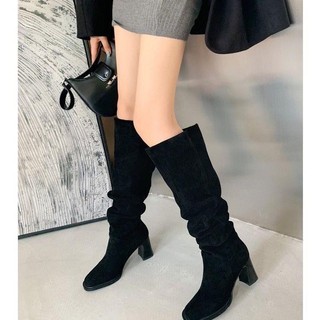 Giày Boot Cao Gót Mũi Vuông Phong Cách Mới