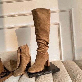 Giày Boot Cao Gót Mũi Vuông Phong Cách Mới