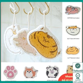 Miếng bọt biển rửa chén dễ thương có nút hít mạnh - themoon68
