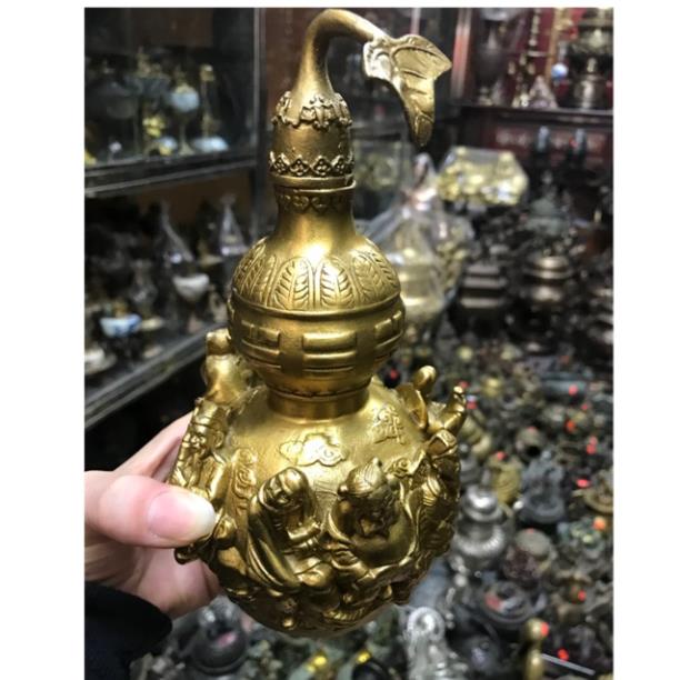 Hồ lô bát tiên đồng nguyên chất, hồ lô phong thủy, - Đại Bái 555