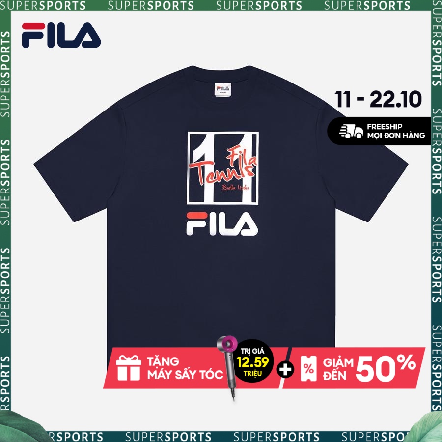 Áo thun tay ngắn thời trang unisex Fila Heritage Loose Fit Logo - FW2RSF2068X-DNA