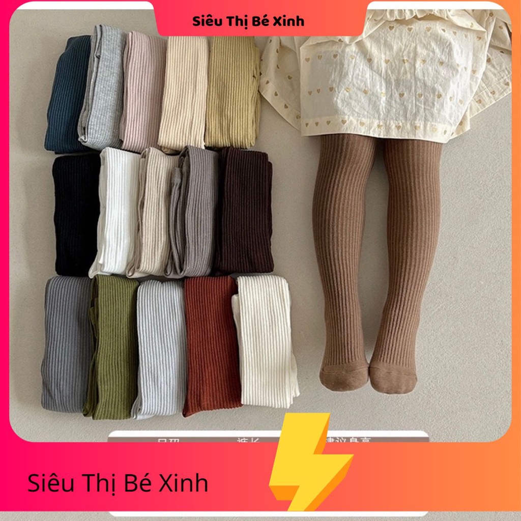 Quần tất liền bàn len tăm cho bé 1 màu chất đẹp