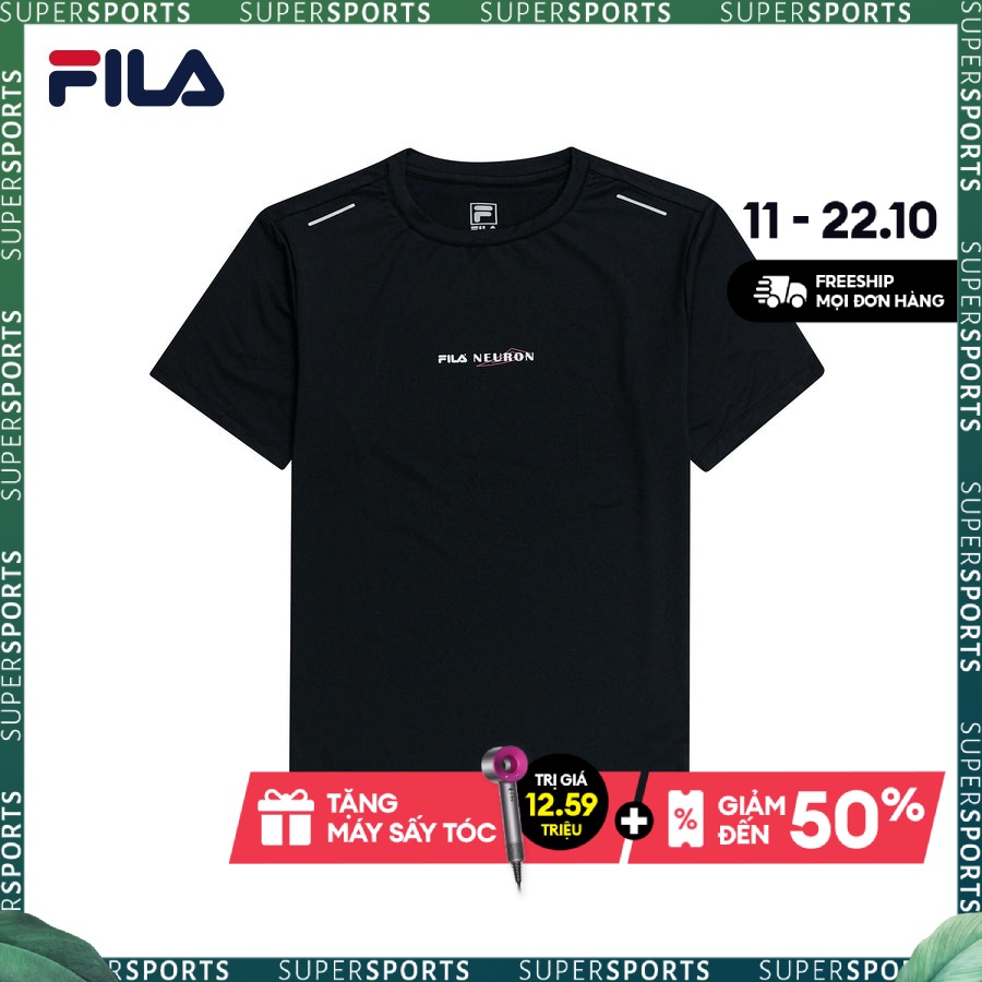 Áo thun tay ngắn thể thao unisex Fila Neuron Rs - FS2RSD3702X-BLK