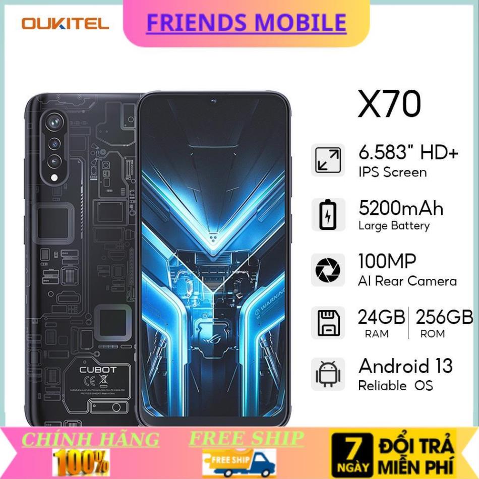 Điện thoại CUBOT X70 Helio G99  pin 5200mAh ram 24GB Điện thoại bền chắc bảo hành 12 tháng
