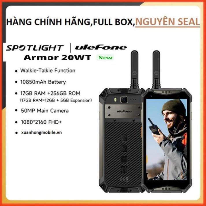 Điện thoại bộ đàm Ulefone armor 20WT (Ram 20/256Gb,pin 10.850 mAh fullbox nguyên seal bảo hành 12 tháng