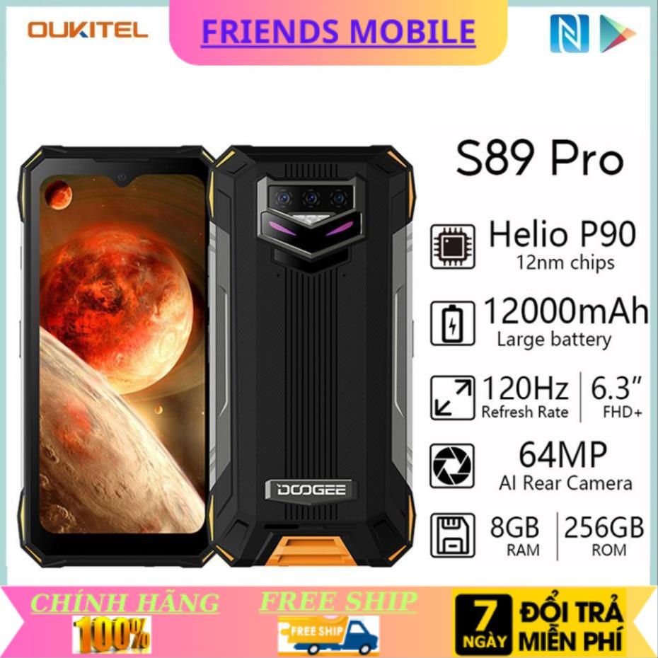 Điện thoại DOOGEE S89 Pro chống nước chống sốc RAM 8GB + 256GB sạc nhanh 65W PIN 12000mah BH 12 tháng