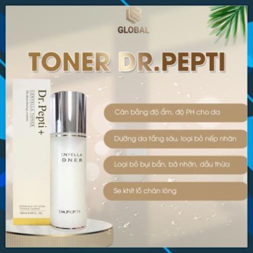 Toner Dr Pepti thần thánh dưỡng da trắng sáng mịn màng hơn, da căng bóng cấp ẩm 180ml Centella-HOT