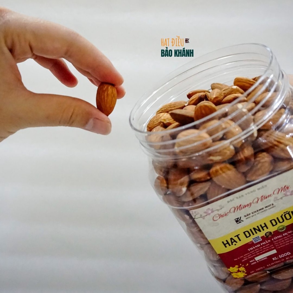 500G Hạnh Nhân Mỹ Tách Vỏ , Hạnh Nhân Bảo Khánh Cashew Hạt Dinh Dưỡng Làm Set Quà Tặng, Giảm Cân, Đồ Ăn Vặt