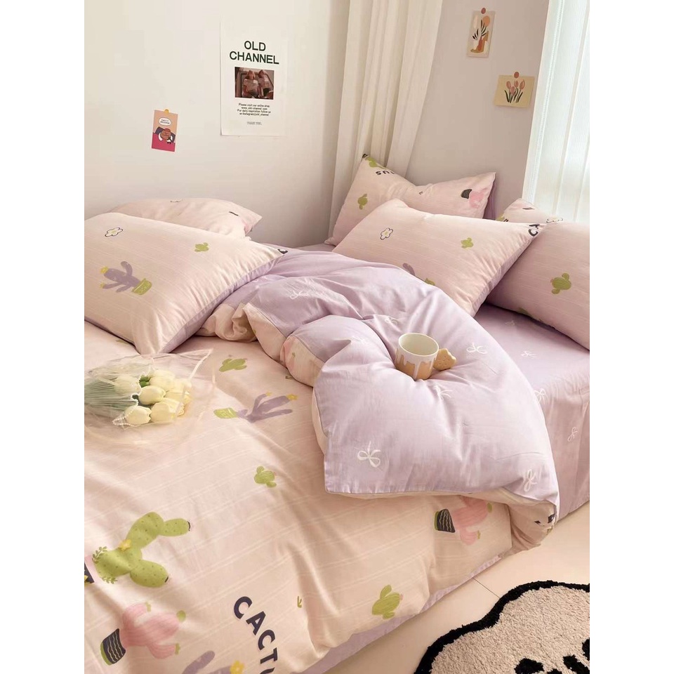 Chăn ga 4 món EverDream 27 Nhập Khẩu nguyên bộ, 100% cotton living cao cấp, đủ mọi kích thước