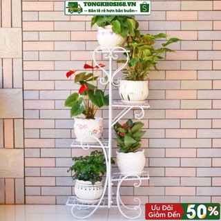 Kệ Để Chậu Hoa Cây Cảnh 5 Tầng Phun Sơn Tĩnh Điện Cao Cấp, Giá, Kệ Hoa Chống Rỉ Bền Bỉ Trước Mọi Thời Tiết - KhoSỉCK668