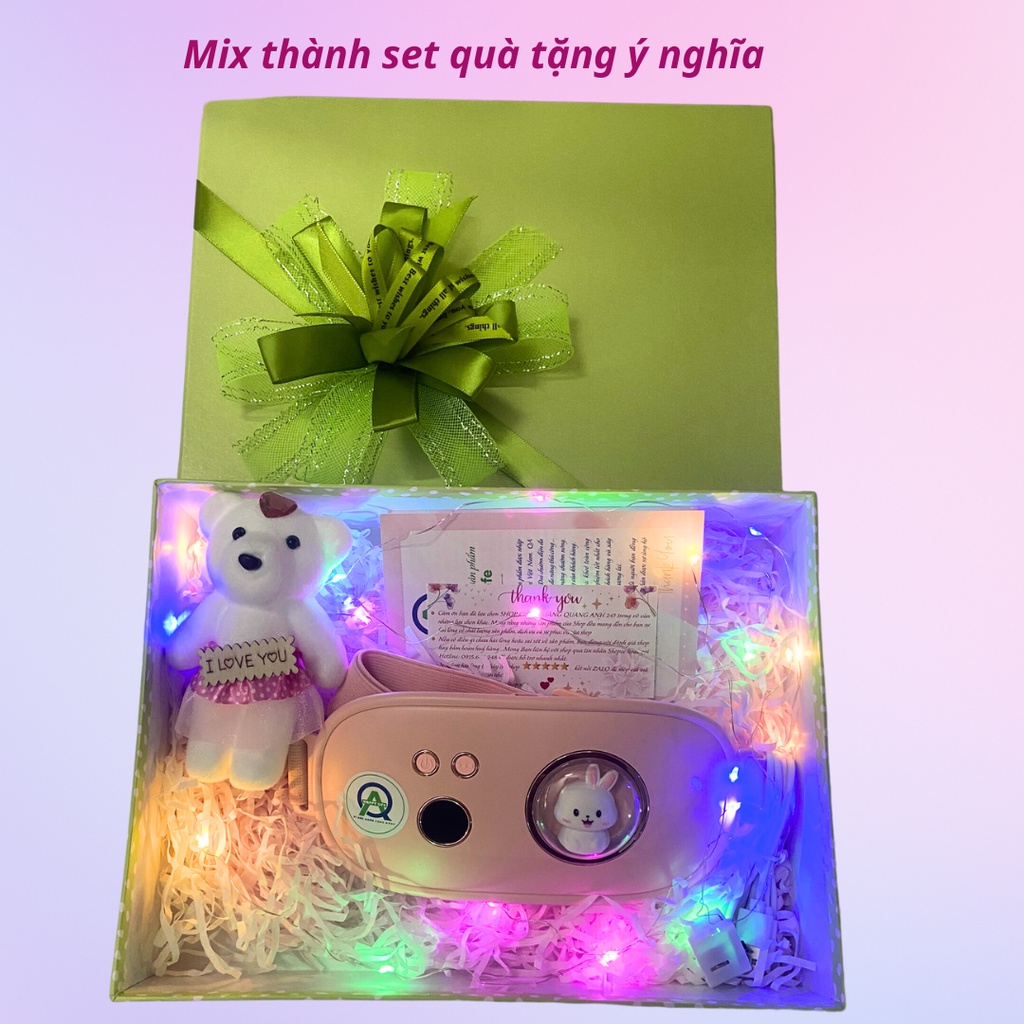 Đai Chườm Bụng kinh QA Happylife,Máy Chườm ấm massage đa năng, Đai Mát Xa Giảm Mỡ Và Rung, Lưu Thông Khí Huyết, Giảm Đau