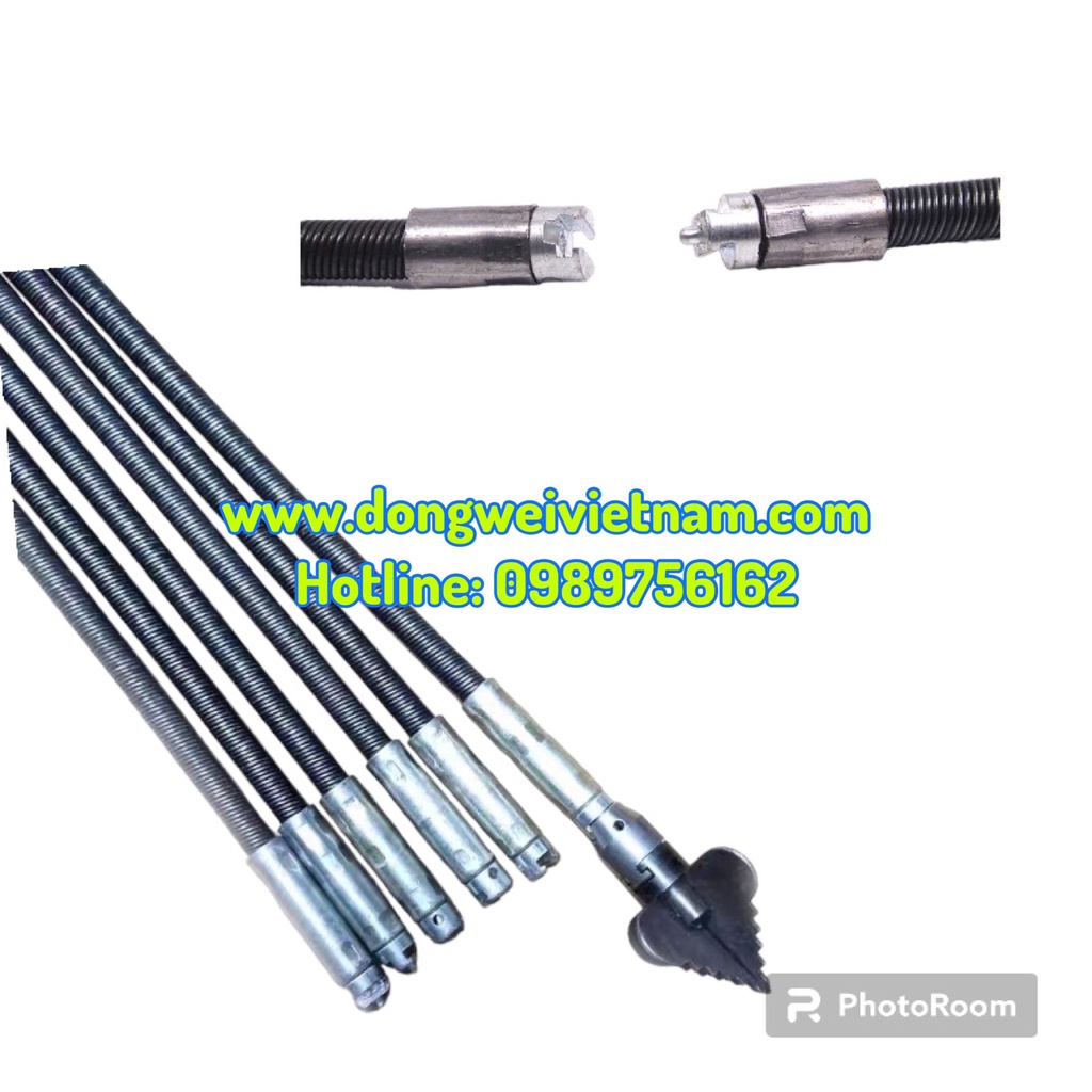 Dây cáp 12mm thông cống chuyên nghiệp hiệu quả cao dùng máy khoan