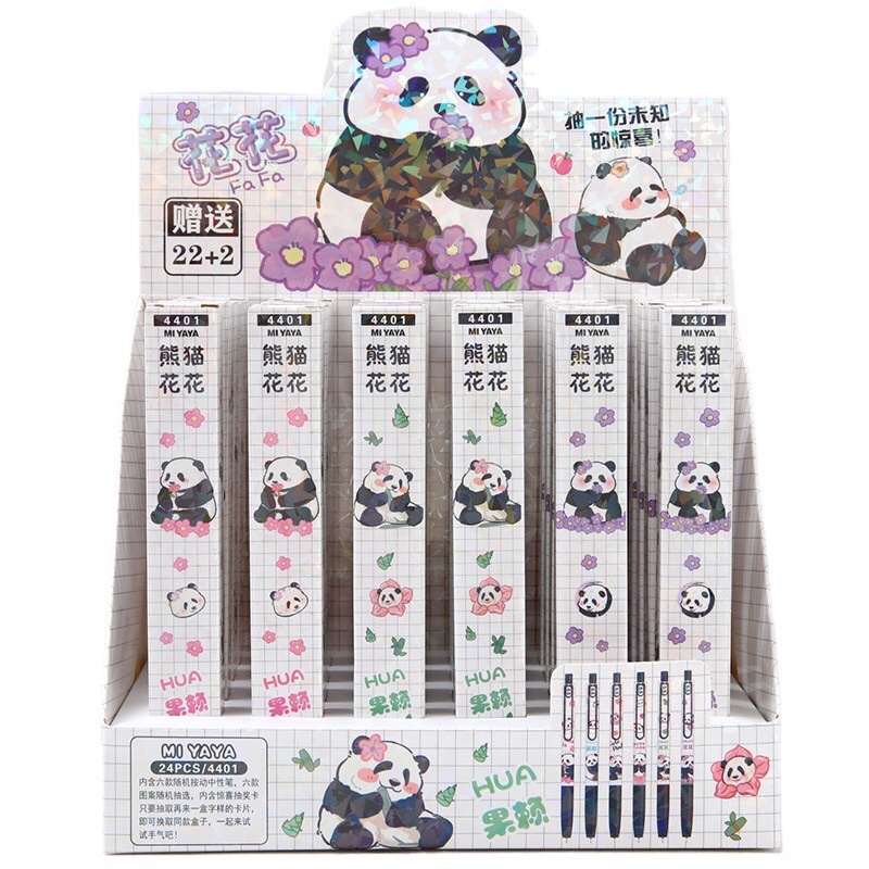 Bút mực đen hình gấu trúc panda Hoa Hoa đáng yêu