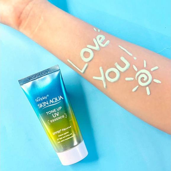 Kem Chống Nắng Skin Aqua - Kem Chống Nắng Skin Aqua Nhật Bản Lên Tone Trắng Sáng Tone  Up Uv Spf 50+ Pa++++ 80Gr