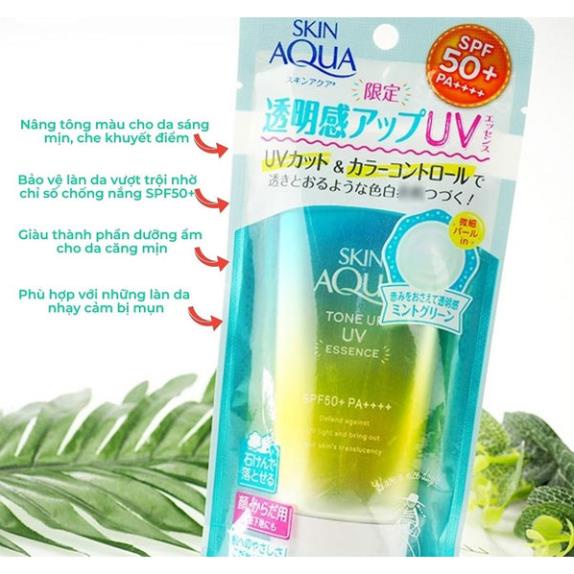 Kem Chống Nắng Skin Aqua - Kem Chống Nắng Skin Aqua Nhật Bản Lên Tone Trắng Sáng Tone  Up Uv Spf 50+ Pa++++ 80Gr