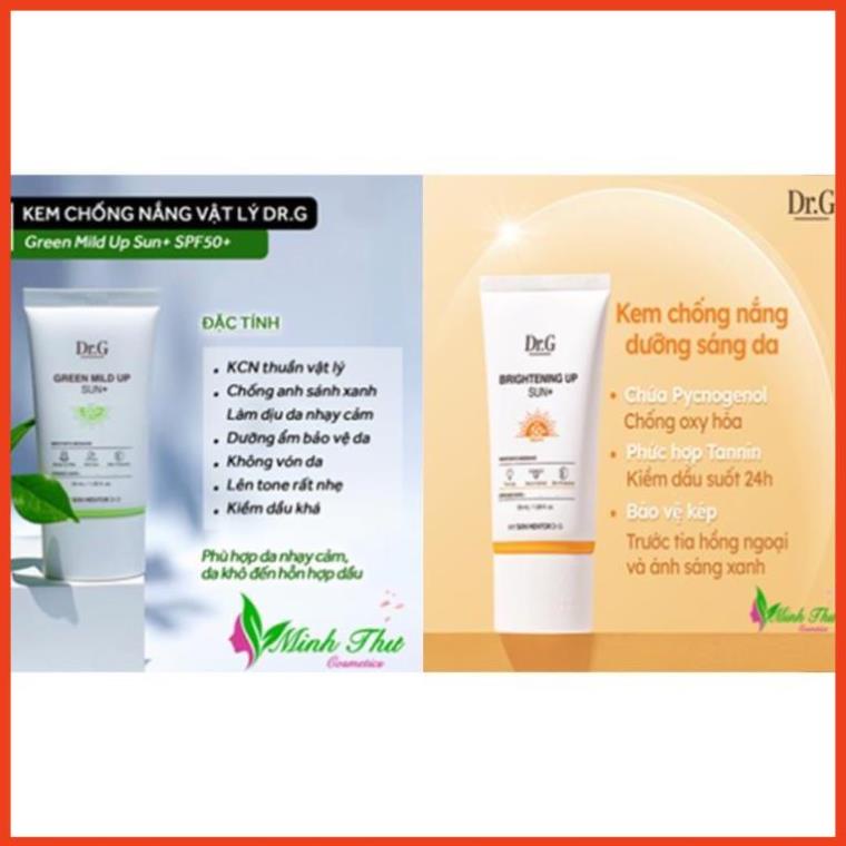 Kem chống nắng dưỡng sáng da Dr.G Brightening Up Sun+ SPF50+ PA+++ Tuýp 50ml !