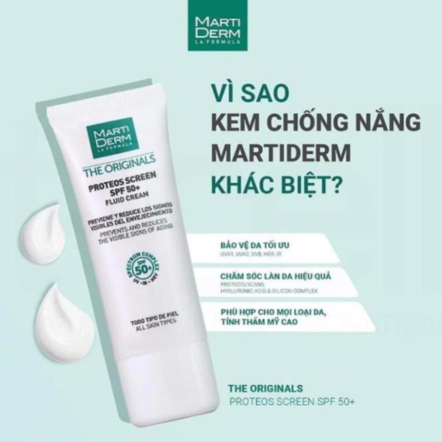 Kem chống nắng MartiDerm The Proteos Screen SPF50+++ 40ml - Giúp Da Tươi Tắn,Trẻ Trung !