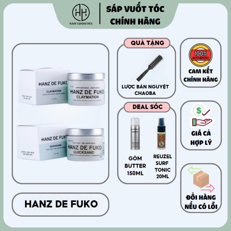 Sáp Vuốt Tóc Hanz De Fuko - Sáp Vuốt Tóc Hanz De Fuko 56g - Quicksand Tóc Mỏng & Claymation Tóc  Dày New 2023