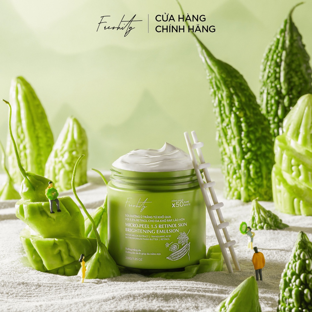 Sữa dưỡng ủ trắng khổ qua Freshity 200gr dành cho da cơ thể đa vấn đề