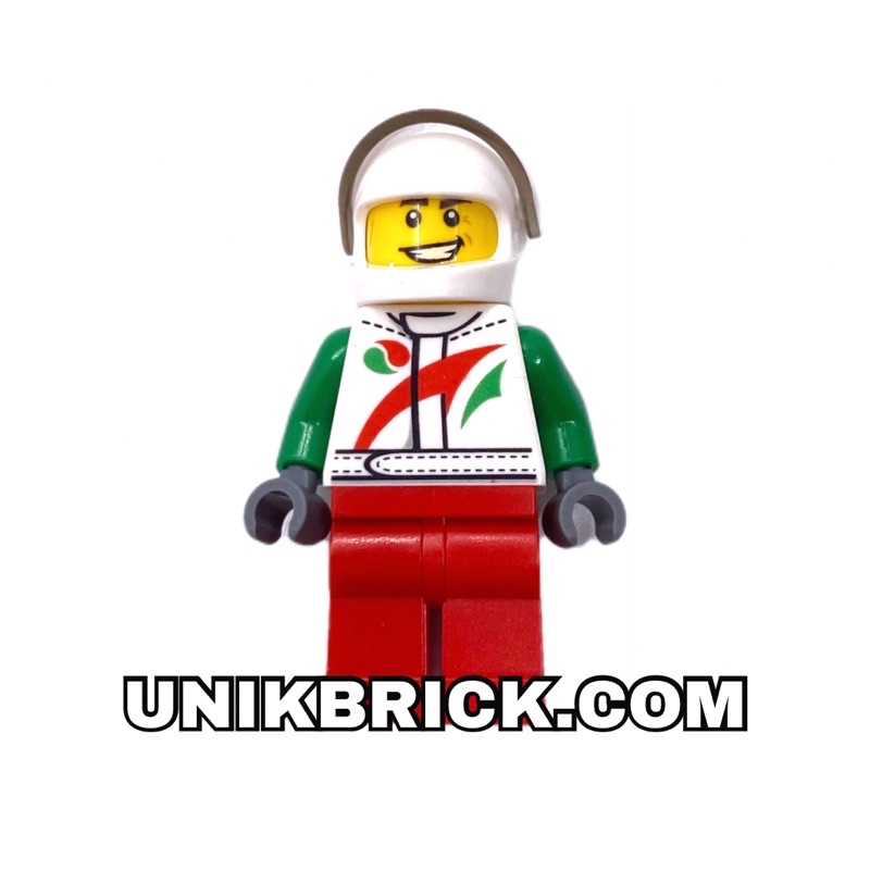 Lego UNIK BRICK Octan Tay đua mũ trắng chính hãng (như hình).
