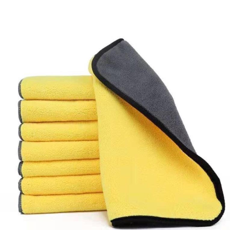Khăn lau xe chuyên dụng ô tô Microfiber siêu thấm không bị sơ rối. Khăn Lau Đa Năng Microfiber 30x30