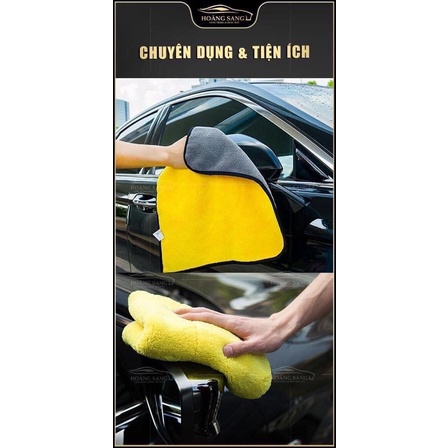 Khăn lau xe chuyên dụng ô tô Microfiber siêu thấm không bị sơ rối. Khăn Lau Đa Năng Microfiber 30x30