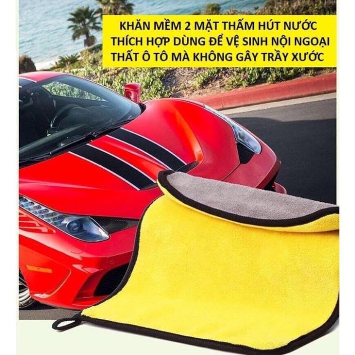 Khăn lau xe chuyên dụng ô tô Microfiber siêu thấm không bị sơ rối. Khăn Lau Đa Năng Microfiber 30x30