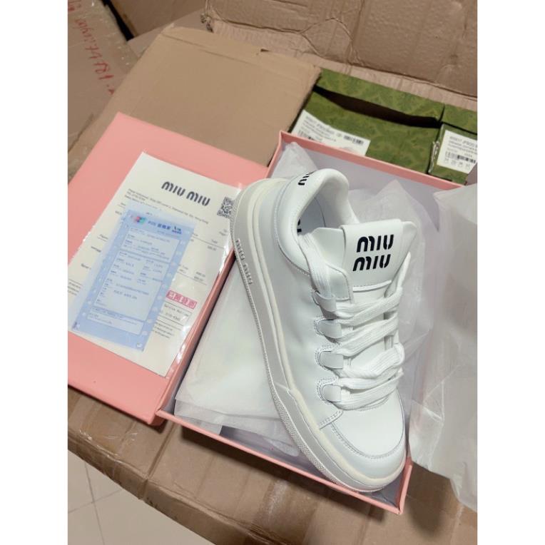 Giày thể thao Miu chuẩn box hồng, hàng L1. Fullbox bill 00