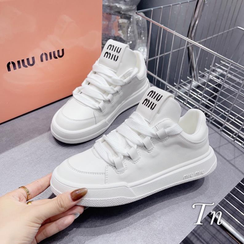Giày thể thao Miu chuẩn box hồng, hàng L1. Fullbox bill 00