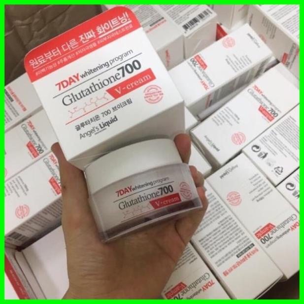 Kem Dưỡng 7Day Glutathione 700 V-Cream Dưỡng Trắng Da, Cấp Ẩm, Làm Mờ Thâm Nám, Giúp Đều Màu Da 50g