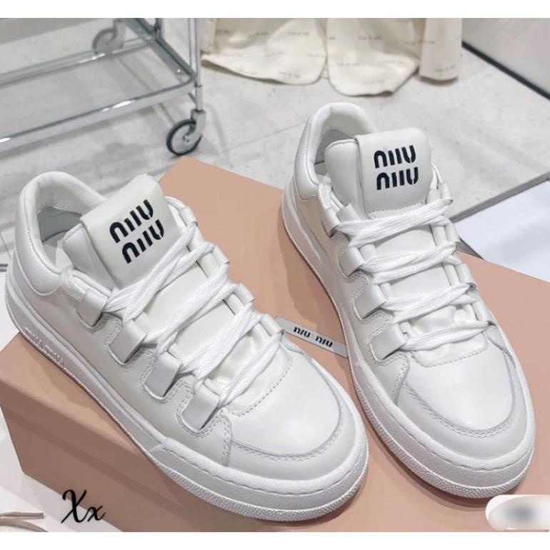 Giày thể thao Miu chuẩn box hồng, hàng L1. Fullbox bill 00