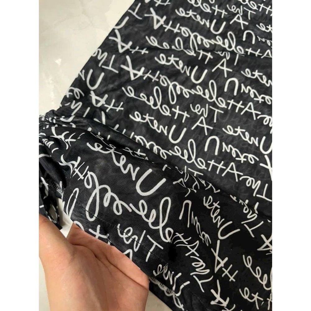 Đầm Body Cổ Yếm Họa Tiết Cá Tính Dây Rút Sexy CC5329 GAR HỎA TỐC