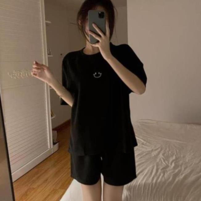 Bộ thun mặc ở nhà chất liệu cotton mát mẻ mùa hè AO17