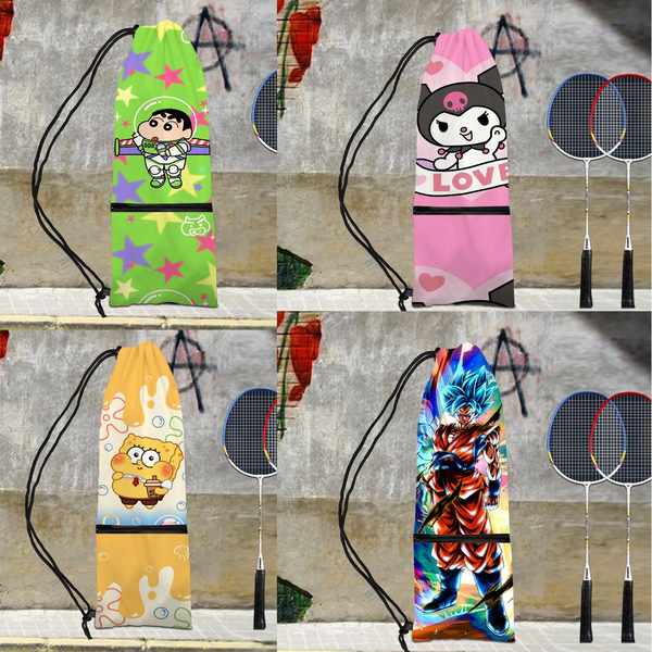 Túi đựng vợt cầu lông túi vợt cầu lông Túi cầu lông trẻ em Culomi SpongeBob Dragon Ball in hình túi dây rút túi hoạt hình hoạt hình