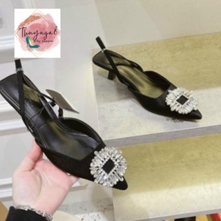 Giày cao gót 3cm mũi nhọn.guốc zara chuẩn hãng fullbox 00