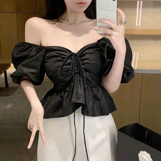 Áo kiểu rút ngực mặc 2 kiểu 🍒 ảnh thật 100%